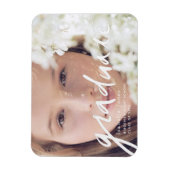 Einfaches Foto Script Abschluss Magnet (Vertikal)