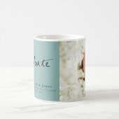 Einfaches Foto Script Aquamariner Abschluss Kaffeetasse (Mittel)