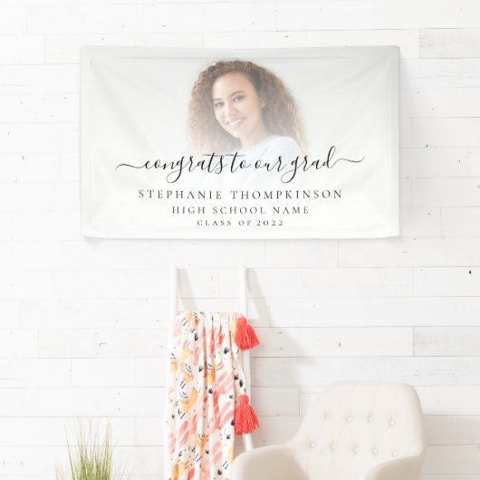 Einfaches Foto Script Glückwunsch 2022 Abschluss Banner (Insitu)