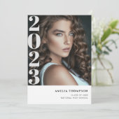 Einfaches Foto Sie tat es Abschluss Ankündigung (Stehend Vorderseite)