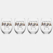 Einfaches Foto Skript Bester Vater je Spanisch Weinglas Ohne Stiel (Vorderseite)