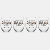 Einfaches Foto Skript Bester Vater je Spanisch Weinglas Ohne Stiel (Hinten)