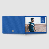 Einfaches Foto Tab Abschluss Blue Gästebuch (Voll)