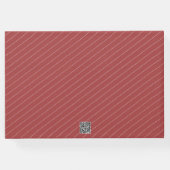 Einfaches Foto Tab Abschluss Rotes Gästebuch (Rückseite)