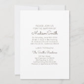 Einfaches Foto Taufe Party Einladung (Rückseite)