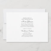 Einfaches Foto Taufe Party Einladung (Rückseite)