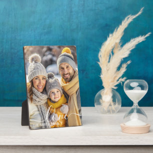Einfaches Foto-Textüberlagern für Elegante Familie Fotoplatte