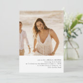 Einfaches Foto Thema Bridal Dusche Einladung (Stehend Vorderseite)