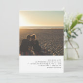 Einfaches Foto-Thema Hochzeit Einladung (Stehend Vorderseite)
