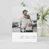 Einfaches Foto-Thema Hochzeit RSVP (Stehend Vorderseite)
