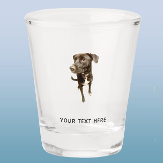 Einfaches Foto und benutzerdefinierter Text Schnapsglas