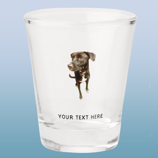 Einfaches Foto und benutzerdefinierter Text Schnapsglas