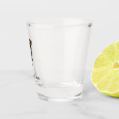 Einfaches Foto und benutzerdefinierter Text Schnapsglas (Rechts)