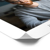 Einfaches Foto und Name des modernen Graduiertenst Poster (Ecke)