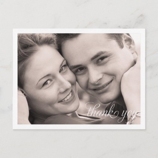 Einfaches Foto Vielen Dank Postkarte (Vorderseite)