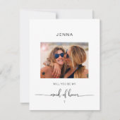 Einfaches Foto "Werden Sie meine Trauzeugin sein?" (Vorderseite)