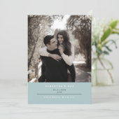 Einfaches Foto Winter Ice Blau Einladung (Stehend Vorderseite)