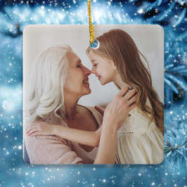 Einfaches Foto Winter Wasserfarben Roter Kardinal  Keramikornament