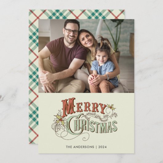 Einfaches Foto zu Weihnachten (Vorne/Hinten)