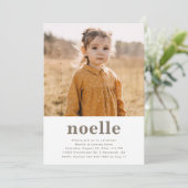 Einfaches Foto zum Geburtstag | Floral Einladung (Stehend Vorderseite)