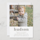 Einfaches Foto zum Geburtstag | MINIMALISTISCH Einladung (Vorderseite)