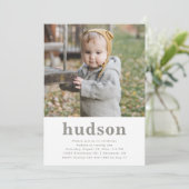 Einfaches Foto zum Geburtstag | MINIMALISTISCH Einladung (Stehend Vorderseite)