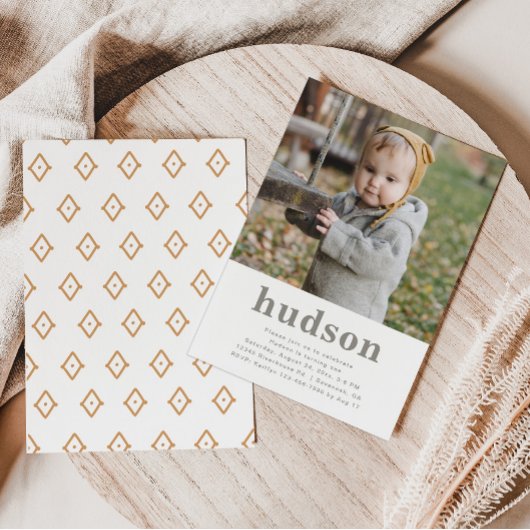 Einfaches Foto zum Geburtstag | MINIMALISTISCH Einladung