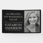 Einfaches Foto zur Beerdigung Banner (Horizontal)