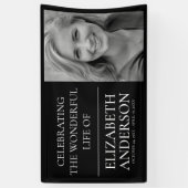 Einfaches Foto zur Beerdigung Banner (Vertikal)