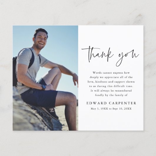 Einfaches Foto zur Beerdigung des Haushalts (Vorderseite)