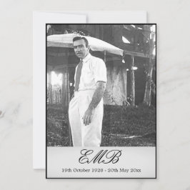 Einfaches Foto zur Beerdigung Einladung