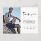 Einfaches Foto zur Beerdigung Postkarte (Vorderseite)