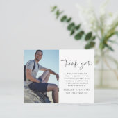 Einfaches Foto zur Beerdigung Postkarte (Stehend Vorderseite)