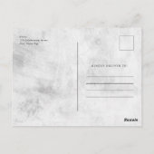 Einfaches Foto zur Beerdigung Postkarte (Rückseite)