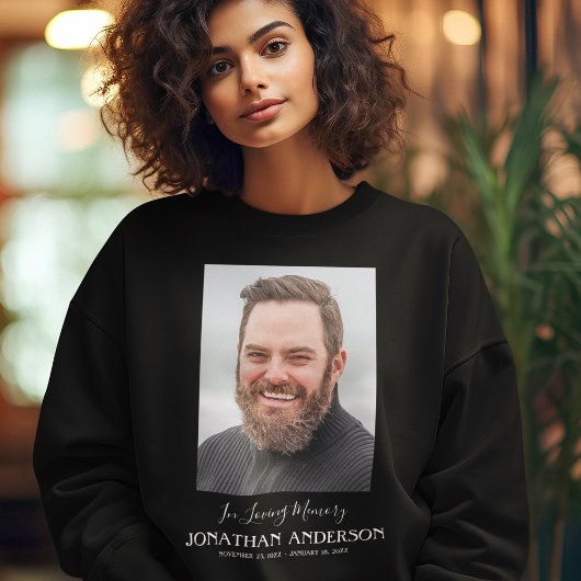 Einfaches Foto zur Beerdigung Sweatshirt