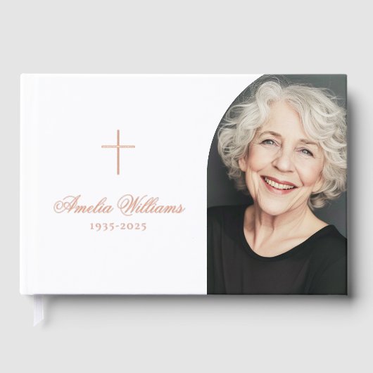 Einfaches Foto zur Gedenkfeier Gästebuch (Vorderseite)