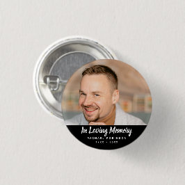 Einfaches Fotogedenkstück Funeralien-Andenken Button