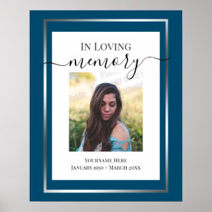 Einfaches Fotoposter 'In Loving Memory' Poster