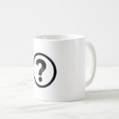 Einfaches Fragezeichen Kaffeetasse (VorderseiteRechts)