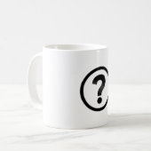 Einfaches Fragezeichen Kaffeetasse (Vorderseite Links)
