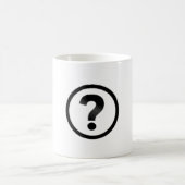 Einfaches Fragezeichen Kaffeetasse (Mittel)
