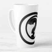 Einfaches Fragezeichen Milchtasse (Linke Ecke)