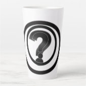 Einfaches Fragezeichen Milchtasse (Vorderseite)