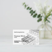 Einfaches Framing-AN Visitenkarte (Stehend Vorderseite)