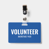 Einfaches Freiwilligendurchgang - Horizontales ID- Ausweis (Vorderseite mit Clip)