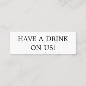 Einfaches, frisch verheiratetes Getränk Ticket (Vorderseite)