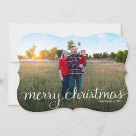Einfaches frohe Weihnacht-volles BlutFoto 2 Feiertagskarte
