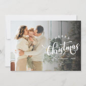 Einfaches Frohe Weihnachten Kalligrafie-Script-Fot (Vorderseite)
