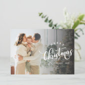 Einfaches Frohe Weihnachten Kalligrafie-Script-Fot (Stehend Vorderseite)