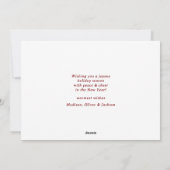 Einfaches Frohe Weihnachten Kalligrafie-Script-Fot (Rückseite)